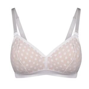the dairy fairy nude mesh polka dot Rose 2.0 Nursing + Handsfree Pumping Bra